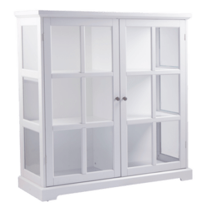 GULLHOLMEN vitrinskåp 120 cm Grå