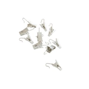 Gardinklämma för glid 10-pack Silver