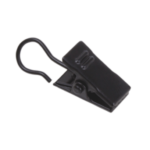 Gardinklämma för ring 10-pack Svart