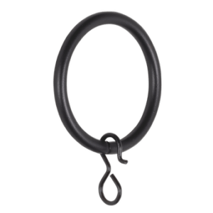 Gardinringar 10-pack Svart
