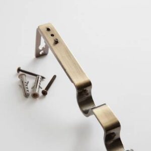 Gardinstångshållare – dubbel ø 19 mm Antikmässing