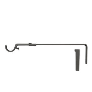Gardinstångshållare längd 20 cm Svart