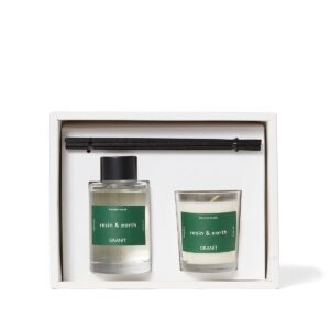 Gift Set Doftljus/Diffuser Resin & Earth