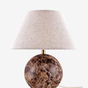 Globen Lighting – Bordslampa Castello 35 Beige travertin – Brun – Bordslampor – Från Homeroom