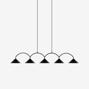 Globen Lighting – Taklampa Curve 5 Mocha – Svart – Takpendlar – Från Homeroom