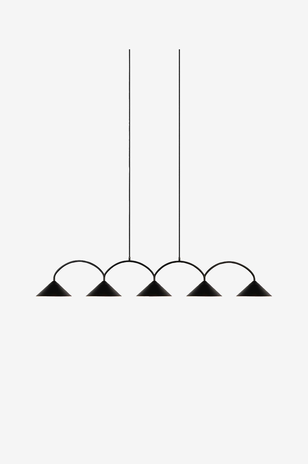 Globen Lighting – Taklampa Curve 5 Mocha – Svart – Takpendlar – Från Homeroom