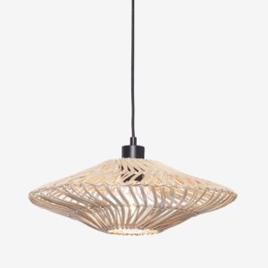 Good&Mojo – Hängande taklampa platt liten Zanzibar – Vit – Takpendlar – Från Homeroom