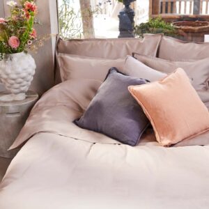 Gripsholm Bamboo Solid Påslakanset 150×210 Beige