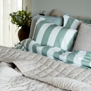 Gripsholm Vintage Stripe Örngott 50×60 Grön