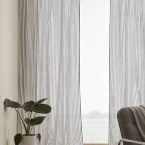 HANNA multifunktionsgardin 2-pack Blå/vit