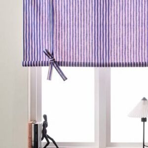 HANNA roll up-gardin Blå/rosa