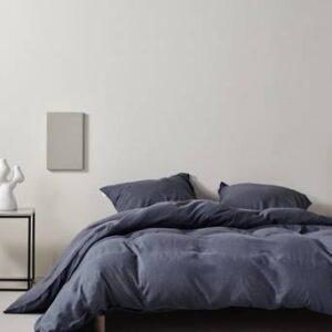 HANNAH påslakanset dubbelsäng Åskblå