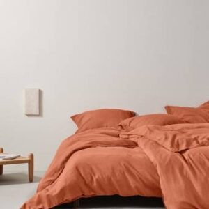 HANNAH påslakanset enkelsäng Bränd orange