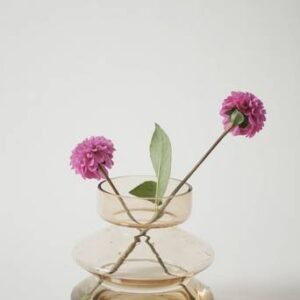 HAZE glasvas – höjd 22 cm Brun