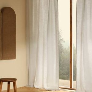 HEDDIE linnegardin 2-pack Ljus gråblå