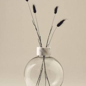 HILLEVI glasvas – höjd 28,5 cm Grå