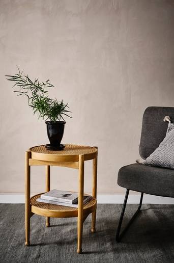 HÖLLVIKEN sidobord ø 48 cm Natur