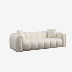 Hanah Home – 3-sits soffa Puffy – Vit – 3-sits soffor – Från Homeroom