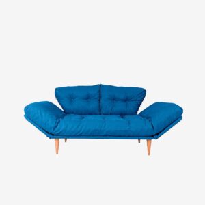 Hanah Home – Bäddsoffa 3-sits – Nina – Blå – Bäddsoffor – Från Homeroom