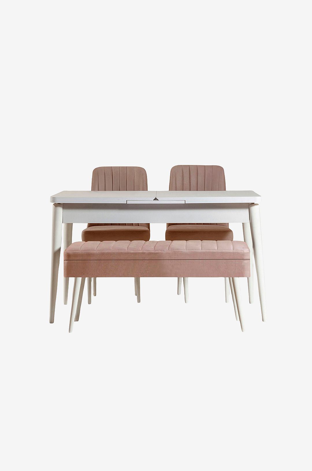 Hanah Home – Set med bord och stolar (4 delar) – Gina – Beige – Matgrupp 4 personer – Från Homeroom