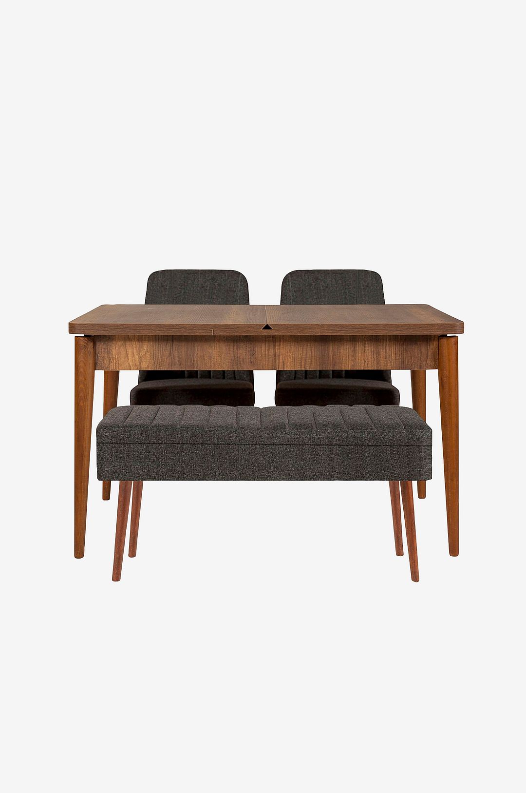 Hanah Home – Set med bord och stolar (4 delar) – Gina – Brun – Matgrupp 4 personer – Från Homeroom