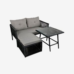 Hanah Home – Sittgrupp för trädgården – Margate – Grå – Loungemöbler – Från Homeroom