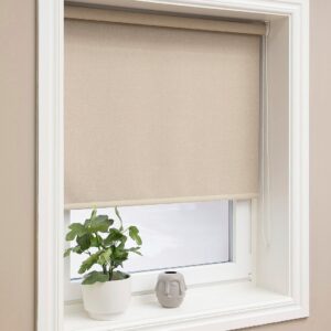 Hasta – Mörkläggningsrullgardin i textil, höjd 185 cm – Beige – Rullgardiner – Från Homeroom