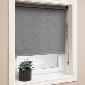 Hasta – Mörkläggningsrullgardin i textil, höjd 185 cm – Grå – Rullgardiner – Från Homeroom