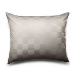 Hästens Satin Check Rutigt Örngott 50×90 Silver Grey Check