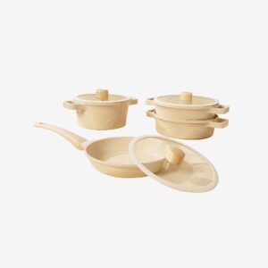 Hermia – Grytuppsättning (10 delar)-Vetta – Beige – Grytor & kastruller – Från Homeroom