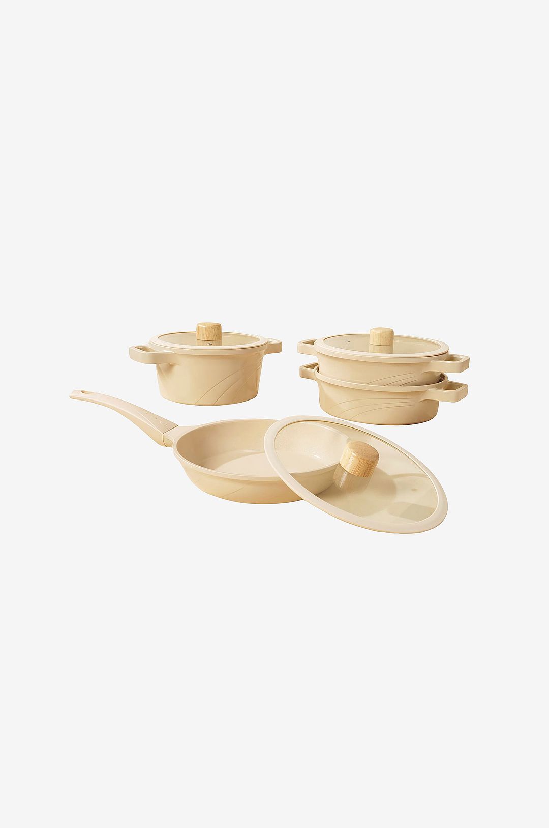 Hermia - Grytuppsättning (10 delar)-Vetta - Beige - Grytor & kastruller - Från Homeroom