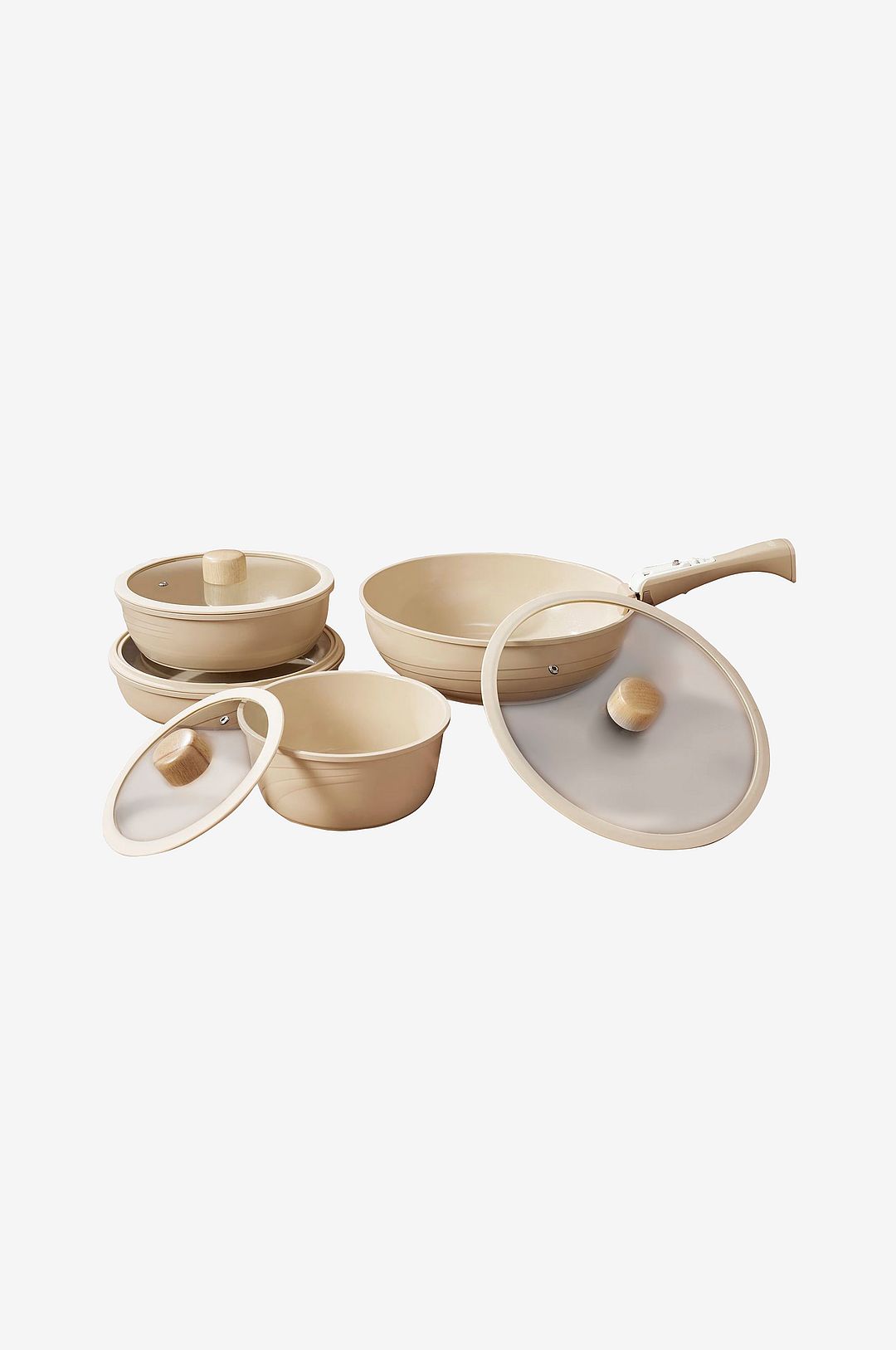 Hermia - Grytuppsättning (14 delar)-Hona Xl - Beige - Grytor & kastruller - Från Homeroom
