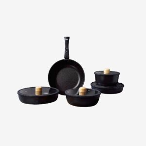 Hermia – Grytuppsättning (14 delar)-Hona Xl – Svart – Grytor & kastruller – Från Homeroom