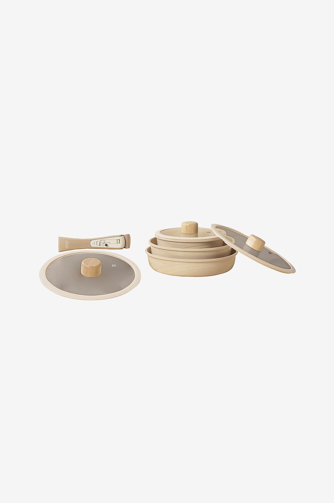 Hermia - Grytuppsättning (9 delar)-Hona Daily - Beige - Grytor & kastruller - Från Homeroom