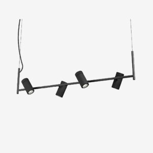 Herstal – Pendel Holder linjär 4 lampor – Svart – Takpendlar – Från Homeroom