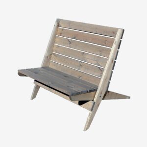 Hillerstorp – Stol Granny Dubbel Furu Oljad – Grå – Utefåtöljer – Från Homeroom