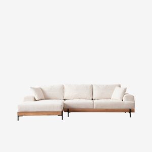 Homitis – Hörnsoffa -Tan Left – Vit – Divansoffor – Från Homeroom