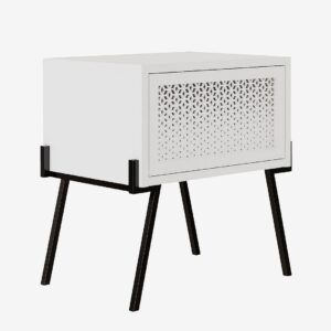 Homitis – Sängbord Naive – Vit – Vit – Sängbord – Från Homeroom