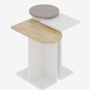 Homitis – Satsbord (3 st.) Mund – Vit, Ek, Turkos – Vit – Sängbord – Från Homeroom