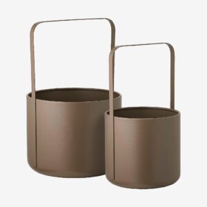 House Nordic – Blomkruka, – set om 2 – Brun – Krukor & vaser – Från Homeroom