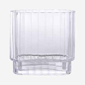 House Nordic – Räfflad glasvas – Transparent – Krukor & vaser – Från Homeroom