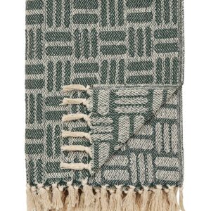 House Nordic – Rutig, Adana – Grön – Filtar & plädar – Från Homeroom