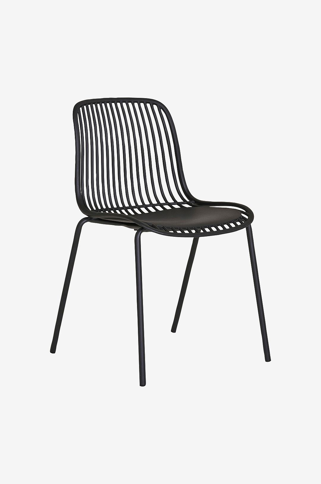 House Nordic – Utemöbler Branson – Set om 4 – Svart – Matstolar – Från Homeroom