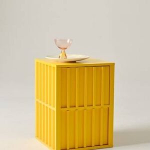 IKSEON sidobord 40×40 cm Gul