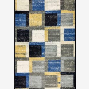 InHouse Group – Dörrmatta Kvadrat – Blå – Slätvävda mattor – Från Homeroom