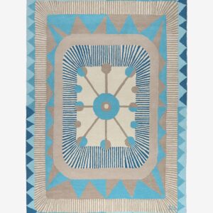 InHouse Group – Ullmatta Zigzag – Blå – Ullmattor – Från Homeroom