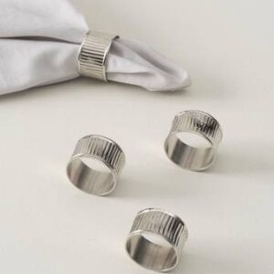 JADE servettring 4-pack Silver