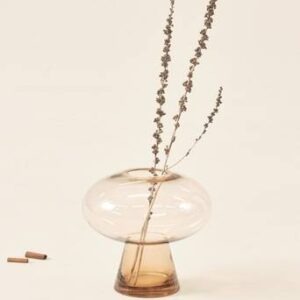 JOLINE glasvas – höjd 20 cm Amber