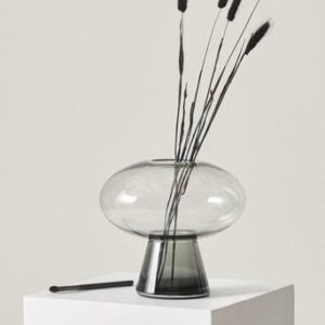 JOLINE glasvas – höjd 20 cm Rökgrå