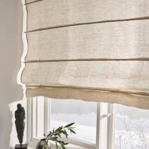 JONIE hissgardin i linne Linnebeige